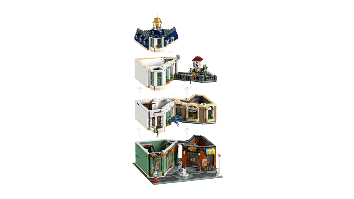Shopping Street Modular Building Model (11371) – 3,456 Pcs | Architecture - Image 3